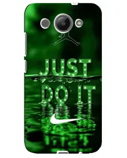 Чехол для Huawei Y3 2017 с картинкой «Зеленый неоновый Nike»