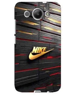 Чехол для Huawei Y3 2017 с картинкой «Золотой Nike на металле»