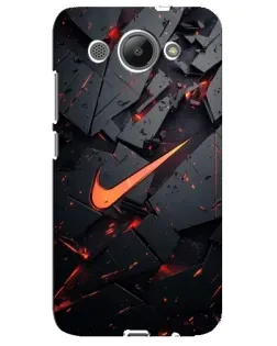 Чехол для Huawei Y3 2017 с картинкой «Nike — эффект разломов»