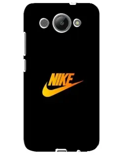 Чехол для Huawei Y3 2017 с картинкой «Золотой логотип Nike»