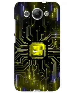 Чехол для Huawei Y3 2017 с картинкой «Nike — золотая искра»