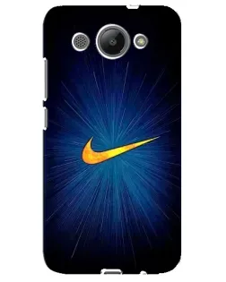 Чехол для Huawei Y3 2017 с картинкой «Синий пульс Nike»