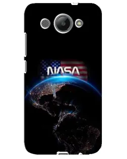 Чехол для Huawei Y3 2017 с картинкой «Земля из космоса NASA»