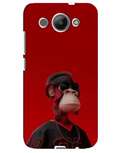 Чехол для Huawei Y3 2017 с картинкой «Bored Ape в красном»
