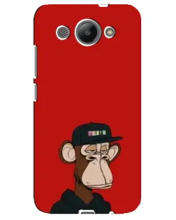 Чехол для Huawei Y3 2017 с картинкой «Bored Ape — красный фон»