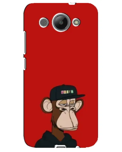 Чехол для Huawei Y3 2017 с картинкой «Bored Ape — красный фон»