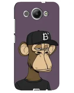 Чехол для Huawei Y3 2017 с картинкой «Bored Ape в кепке»