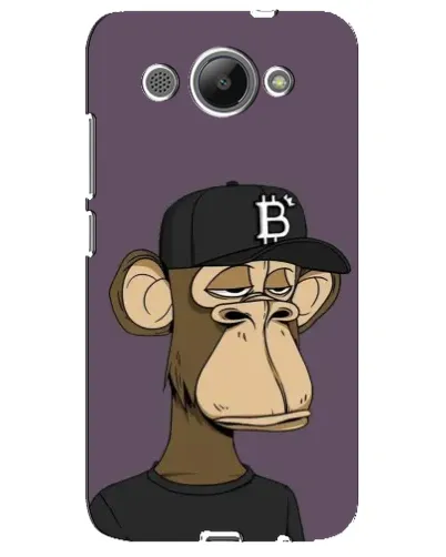 Чехол для Huawei Y3 2017 с картинкой «Bored Ape в кепке»