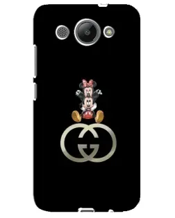 Чехол для Huawei Y3 2017 с картинкой «Минни Маус на лого»