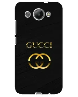 Чехол для Huawei Y3 2017 с картинкой «Золотой логотип Gucci»