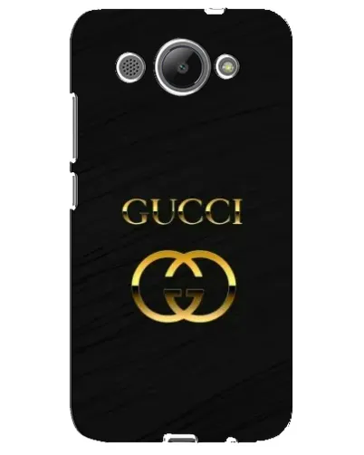 Чехол для Huawei Y3 2017 с картинкой «Золотой логотип Gucci»