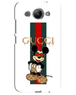 Чехол для Huawei Y3 2017 с картинкой «Микки Маус Gucci — полосы»