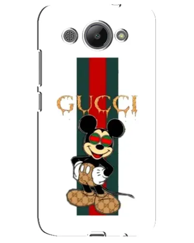 Чехол для Huawei Y3 2017 с картинкой «Микки Маус Gucci — полосы»