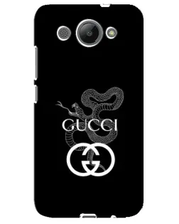 Чехол для Huawei Y3 2017 с картинкой «Gucci — серебряная змея»