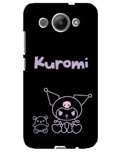 Чохол для Huawei Y3 2017 з картинкою «Kuromi — чорний мінімалізм»