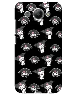 Чехол для Huawei Y3 2017 с картинкой «Черный паттерн Kuromi»