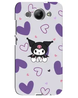 Чехол для Huawei Y3 2017 с картинкой «Kuromi и лавандовые сердца»