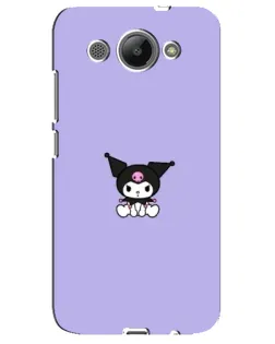 Чехол для Huawei Y3 2017 с картинкой «Kuromi — фиолетовый минимализм»