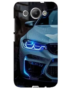 Чохол для Huawei Y3 2017 з картинкою «Погляд BMW з синіми фарами»