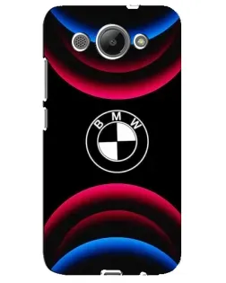 Чохол для Huawei Y3 2017 з картинкою «Логотип BMW та неонові дуги»
