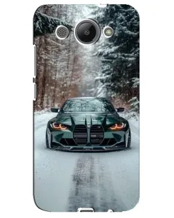 Чохол для Huawei Y3 2017 з картинкою «BMW у зимовому лісі»