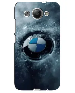 Чехол для Huawei Y3 2017 с картинкой «Логотип BMW — лед»