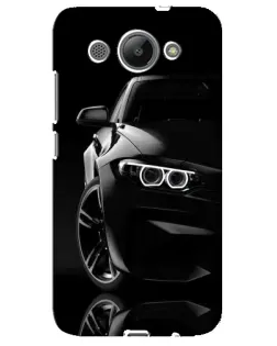 Чехол для Huawei Y3 2017 с картинкой «Черная BMW — профиль»