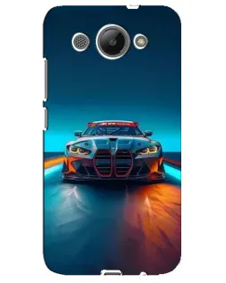 Чехол для Huawei Y3 2017 с картинкой «BMW — огни неона»