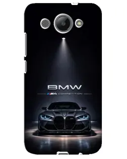 Чехол для Huawei Y3 2017 с картинкой «BMW сквозь ночной город»
