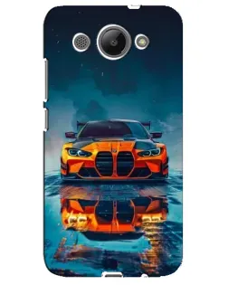 Чехол для Huawei Y3 2017 с картинкой «BMW — золотая эмблема»