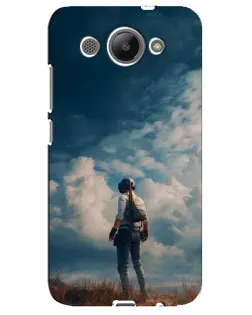 Чехол для Huawei Y3 2017 с картинкой «Герой PUBG на скале»