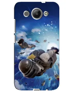 Чехол для Huawei Y3 2017 с картинкой «Десант PUBG — прыжок»
