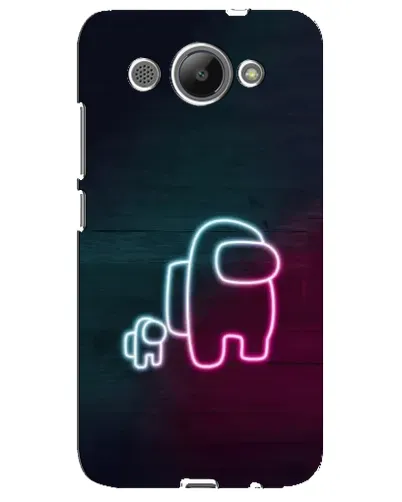 Чехол для Huawei Y3 2017 с картинкой «Among Us неон-арт»