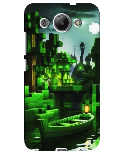 Чехол для Huawei Y3 2017 с картинкой «Minecraft лесной пейзаж»