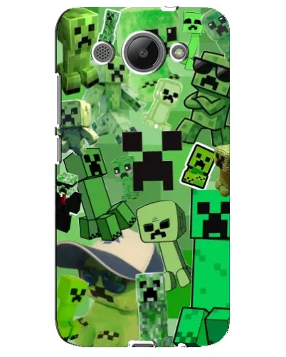 Чехол для Huawei Y3 2017 с картинкой «Криперы Minecraft»
