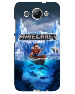 Чехол для Huawei Y3 2017 с картинкой «Minecraft ледяной мир»