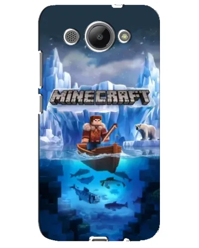 Чехол для Huawei Y3 2017 с картинкой «Minecraft ледяной мир»