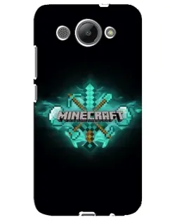 Чехол для Huawei Y3 2017 с картинкой «Minecraft Diamond лого»