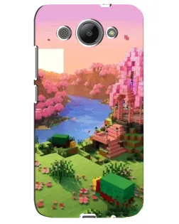 Чехол для Huawei Y3 2017 с картинкой «Розовое дерево Minecraft»