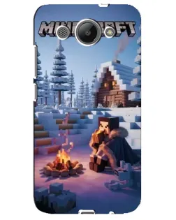Чехол для Huawei Y3 2017 с картинкой «Зимний Minecraft»