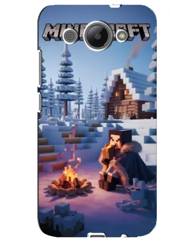 Чехол для Huawei Y3 2017 с картинкой «Зимний Minecraft»