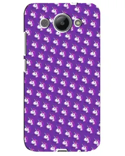 Чехол для Huawei Y3 2017 с картинкой «Единороги на фиолетовом»