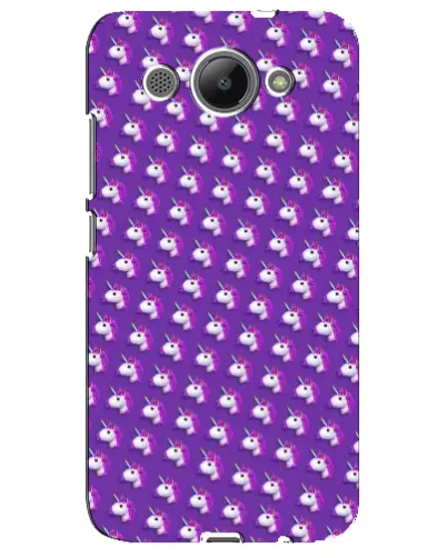 Чехол для Huawei Y3 2017 с картинкой «Единороги на фиолетовом»