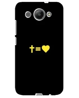 Чехол для Huawei Y3 2017 с картинкой «Сердце и Крест»