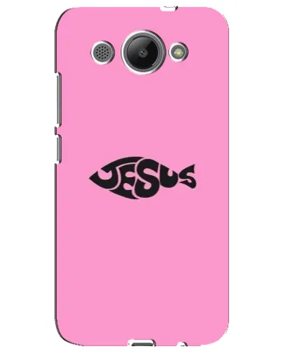 Чехол для Huawei Y3 2017 с картинкой «Розовый символ  Jesus»