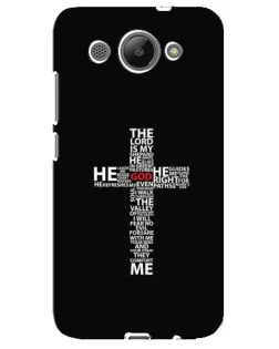 Чехол для Huawei Y3 2017 с картинкой «Текстовый крест»