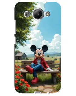 Чехол для Huawei Y3 2017 с картинкой «Микки на скамейке»