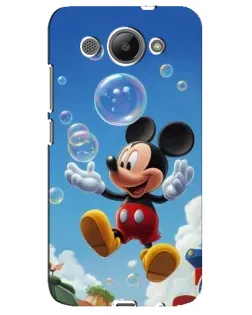 Чехол для Huawei Y3 2017 с картинкой «Mickey и мыльные пузыри»