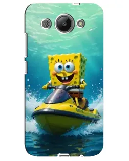 Чохол для Huawei Y3 2017 з картинкою «Спанч Боб на гідроциклі»