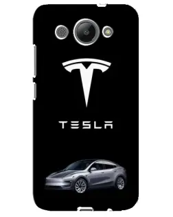 Чехол для Huawei Y3 2017 с картинкой «Tesla Model Y»